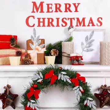 Sparkling 40-Piece Glitter Leaf Set for Festive Decor