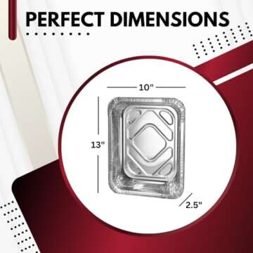Durable 9x13 Disposable Aluminum Pans with Lids - Set of 20