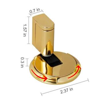 SAILANKA Windproof Door Stopper Indoor Heavy Duty Floor Door Stop Keep Door Open Mechanical No Drill...