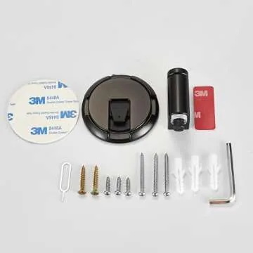 SAILANKA Windproof Door Stopper Indoor Heavy Duty Floor Door Stop Keep Door Open Mechanical No Drilling Door Stopper with Screws and 3M Adhesive, 1 Pack, Bright Gold