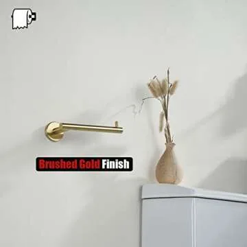 JQK Gold Toilet Paper Holder Premium Stainless Steel Dispenser
