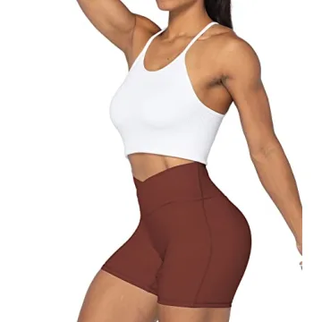 Sunzel Crossover Yoga Shorts - Soft & Breathable Women's Athletic Wear