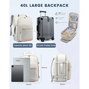 LOVEVOOK 40L Waterproof Carry-On Travel Backpack