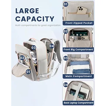 LOVEVOOK 40L Waterproof Carry-On Travel Backpack