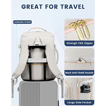 LOVEVOOK 40L Waterproof Carry-On Travel Backpack