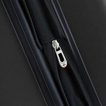 Travelers Club Chicago Hardside Expandable Spinner Luggage, Black, 5 Piece Set