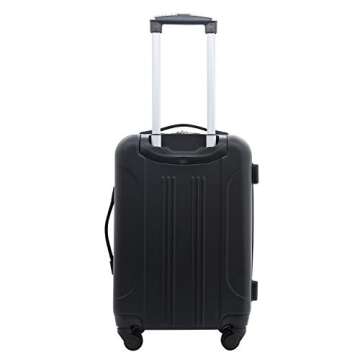 Travelers Club Chicago Hardside Expandable Spinner Luggage, Black, 5 Piece Set