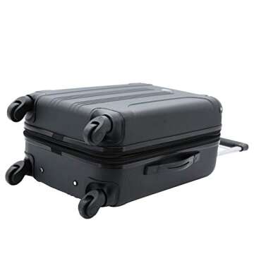 Travelers Club Chicago Hardside Expandable Spinner Luggage, Black, 5 Piece Set