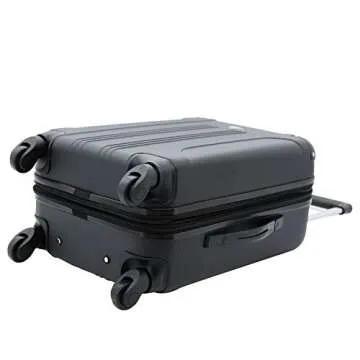 Travelers Club Chicago Hardside Expandable Spinner Luggage, Black, 5 Piece Set