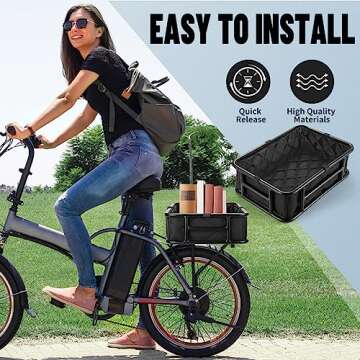 RAYMACE Bike Basket Liner & Cargo Net, Reusable Thickened Lining Bicycle Basket Accessory Fits Most Bikes and E-Bike Baskets