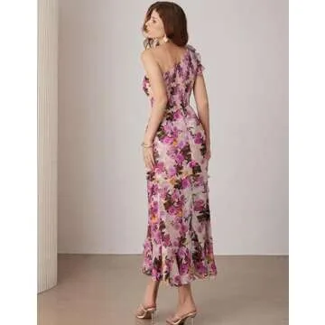 GRACE KARIN One Shoulder Floral Summer Dress