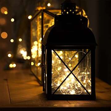 Homemory 2 Pack 33 Ft 100 LED Fairy Lights Battery Operated Christmas Lights with Remote Waterproof 8 Modes Firefly Twinkle String Lights for Christmas, Wedding Outdoor Decorations(Warm White)