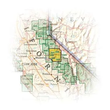 Yosemite National Park Map - Waterproof Hiking Guide