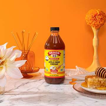Bragg Organic Apple Cider Vinegar Blends, Honey Blend, 32 Ounce
