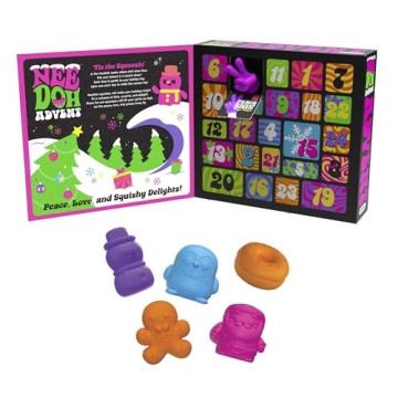Schylling NeeDoh Squishmas Advent Calendar 24 Mini Squishy Toys