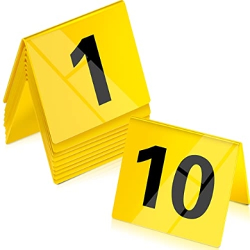 10 Pcs Evidence Markers - Detective Scene Markers for Murder Mystery & Halloween Parties