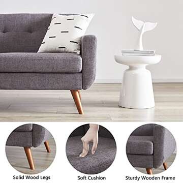 Tbfit 65" W Loveseat Sofa - Chic Mid Century Design