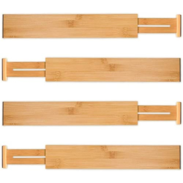 Utoplike Bamboo Drawer Dividers for Home and Office Organization