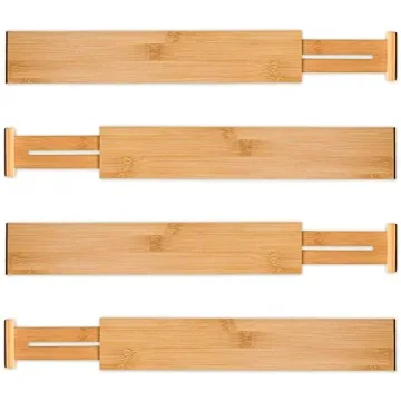 Utoplike Bamboo Drawer Dividers for Home and Office Organization