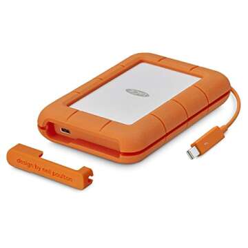 LaCie Rugged 2TB Thunderbolt USB-C Portable Hard Drive (STFS2000800) (Renewed)