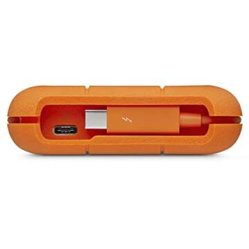 LaCie Rugged 2TB Thunderbolt USB-C Portable Hard Drive (STFS2000800) (Renewed)