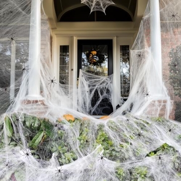 900 sqft Spider Webs Halloween Decorations with Spiders