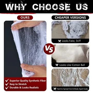 900 sqft Spider Webs Halloween Decorations with Spiders