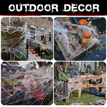 900 sqft Spider Webs Halloween Decorations with Spiders