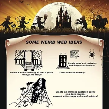 900 sqft Spider Webs Halloween Decorations with Spiders