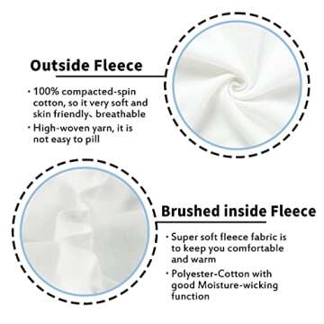 Kid Nation Kids' Soft Brushed Fleece Casual Basic Pullover Hooded Sweatshirt Hoodie for Boys or Girls XS White