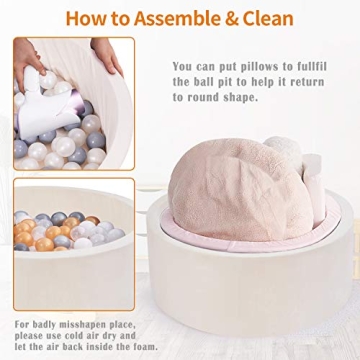 Crisschirs Kids Ball Pit - Soft Indoor Play Toy for Toddlers