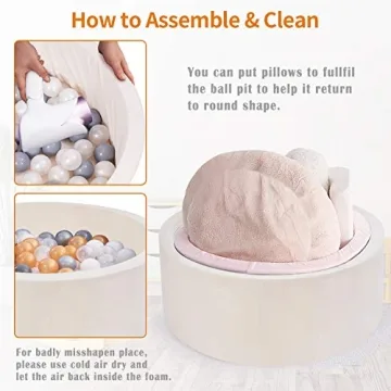 Crisschirs Kids Ball Pit - Soft Indoor Play Toy for Toddlers