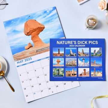 Gag Gifts - Funny 2025 Wall Calendar, Unique 12-Month Planner