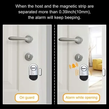 Noopel Door Window Alarm 120DB Pack for Home Security
