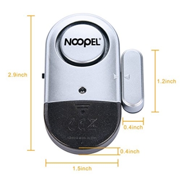 Noopel Door Window Alarm 120DB Pack for Home Security