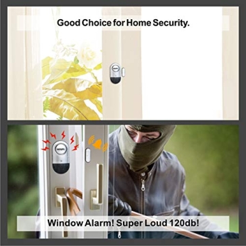 Noopel Door Window Alarm 120DB Pack for Home Security