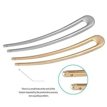 U-Shaped Hair Pins Metal Vintage Hair Sticks French Hair Pin Hairstyle Chignon for Women Girls,4PCS (Multiple)-Style 5