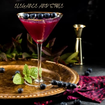 Elegant Handmade Hammered Martini Glass Set with Gold Rim