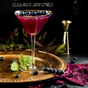 Elegant Handmade Hammered Martini Glass Set with Gold Rim