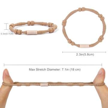 24 Pcs Stylish Boho Hair Ties - No Damage Elastic Bands