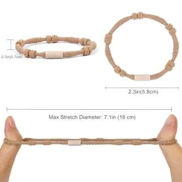 24 Pcs Stylish Boho Hair Ties - No Damage Elastic Bands