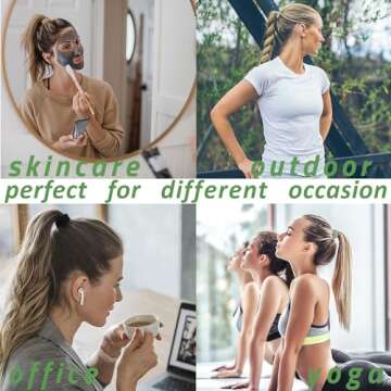 24 Pcs Stylish Boho Hair Ties - No Damage Elastic Bands