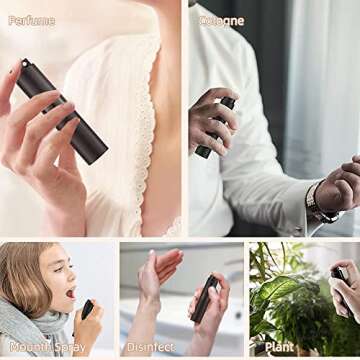 LISAPACK 8ML Travel Atomizer Spray Bottle Set of 3