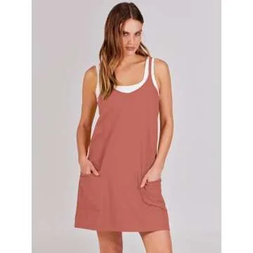 ANRABESS Women Summer Mini Romper Dress Workout Tennis Active Sports Athletic Outfits Built in Short...