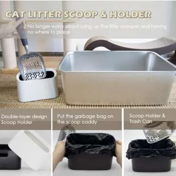 Vitisyao Cat Litter Scoop & Holder for Easy Cleanup