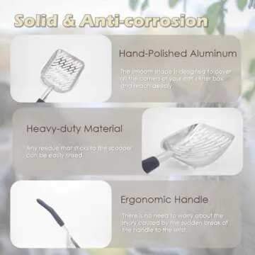 Vitisyao Cat Litter Scoop & Holder for Easy Cleanup