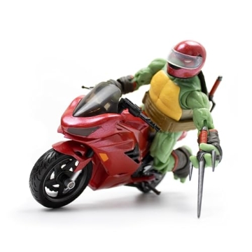 Collectible BST AXN Raphael Action Figure & Sport Bike