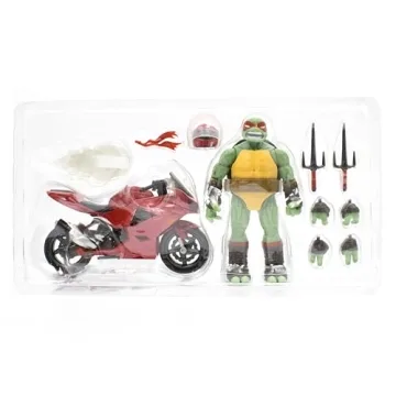 Collectible BST AXN Raphael Action Figure & Sport Bike