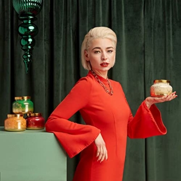 Luxury Capri Blue Glimmer Jar Candles - Holiday Scented Soy Wax