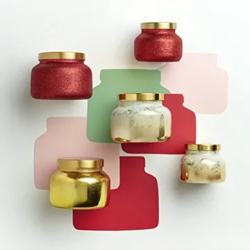 Luxury Capri Blue Glimmer Jar Candles - Holiday Scented Soy Wax